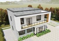 Casa de campo luxuosa clara pré-fabricada amigável da casa de armação de aço de Eco da qualidade para a família