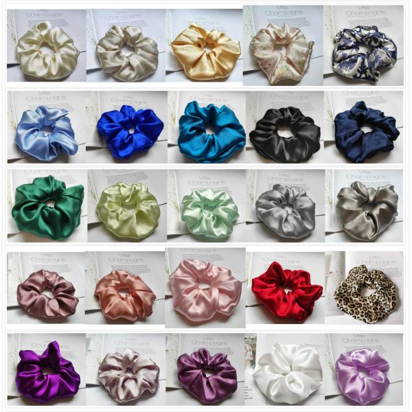 Hijab Volumizer Mulberry Silk Hair Ties , 16 Momme Silk Sleep Scrunchie