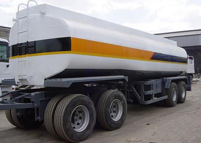 remorque de bateau-citerne d'acier au carbone de barre extensible des axes 25000L 4 pour le carburant ou la livraison liquide diesel