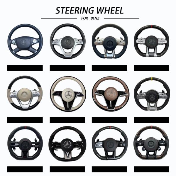 M-Ercedes B-Enz ML Volante renovado Cuero de durazno AMG Fibra de carbono