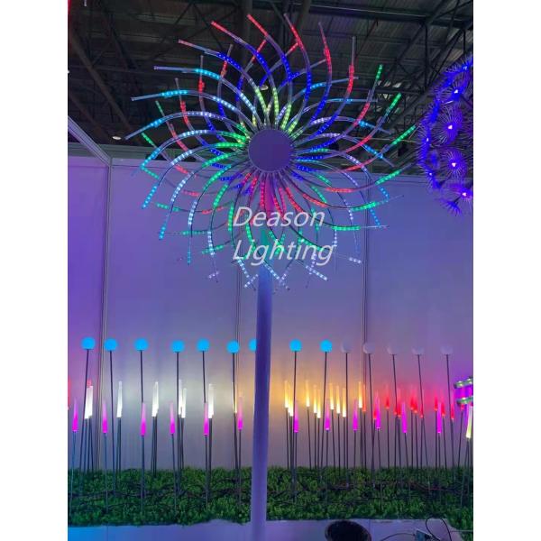 Flower Shaped Led Christmas Firework Lights Outdoor Landscape Decorations