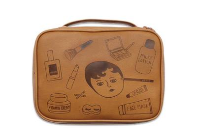 Fashionable Printed Travel Cosmetic Bags Colorful With Multiple Pockets