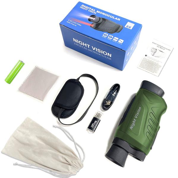 40MP 2.5K Infrared Monocular Night Vision Device with 2 inch IPS screen for Bird Watching