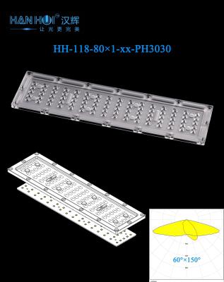 80 en 1 295×80mm 3030 Lente LED 60150 grados Disponible Iluminación sin resplandor Alta eficiencia para iluminación de inundación