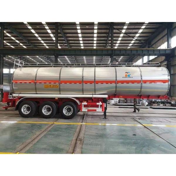 3 Axles Petroleum Semi Tanker Trailer 45000L Aluminium Alloy Fuel Tank Trailer