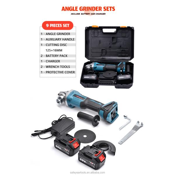 21V 4 Inch Electric Grinder 90 Degree Angle Grinder Brushless Motor Electric Powered Tools