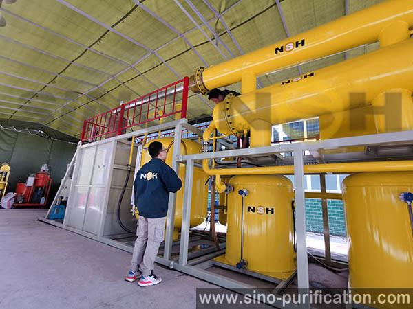 Reciclar 50KW limpa a máquina da filtragem do óleo de lubrificação da máquina 3T/D do filtro de óleo