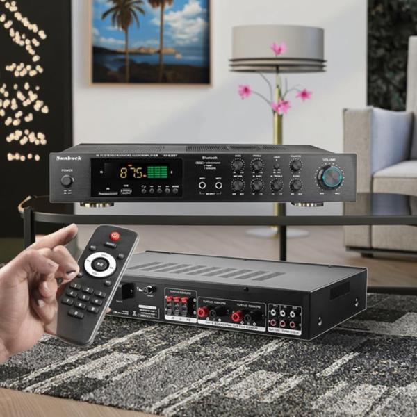 Av-628BT Home Audio 5-Channel 800W High Power Amplifier 110V/220V Wireless Receiver with BT Connectivity