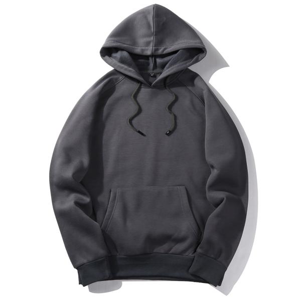 Men's Plus-size Hooded Sweatshirt Winter Streetman Loose White Fleece with Custom Print