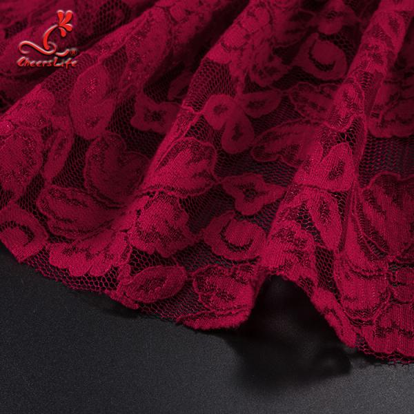 Ткань шнурка оптовых африканских французских тканей шнурка красная в запасе для одежды