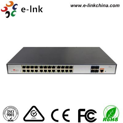 L3 controlou a base 10/100/1000 - T do porto do conversor 24 dos meios da fibra do ponto de entrada do interruptor do ponto de entrada