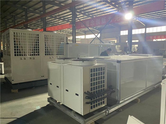 380V 7.5 Ton Rooftop Packaged Unit Galvanized Sheet Air Handler R22 Refrigerant