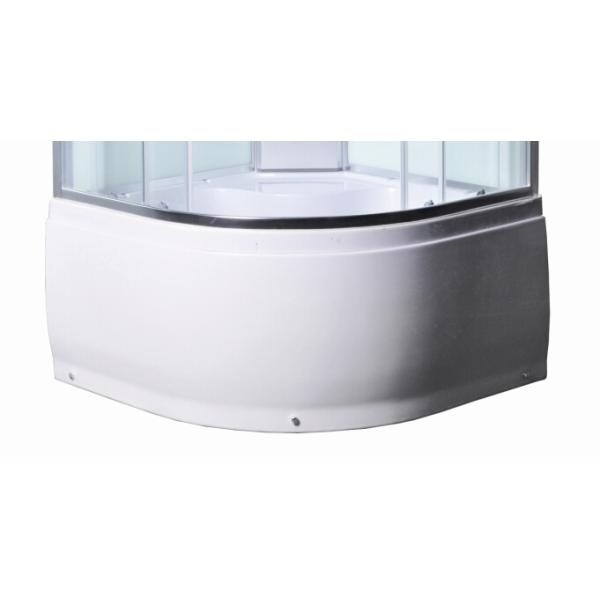 White ABS Tray Chrome Profiles Bathroom Shower Cabins 900 X 900 X 2350 mm