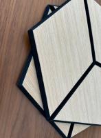 Panneau acoustique en PET en faisceau de bois Décoration murale Panneau murale léger sans MDF