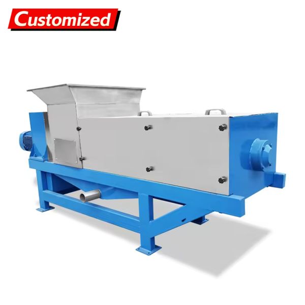 Custom Stainless Steel Food Waste Sugarcane Pulp Hydraulic Dehydrator / Fruit & Vegetable Juicer Screw Press Dehydrator Commercial Juicer