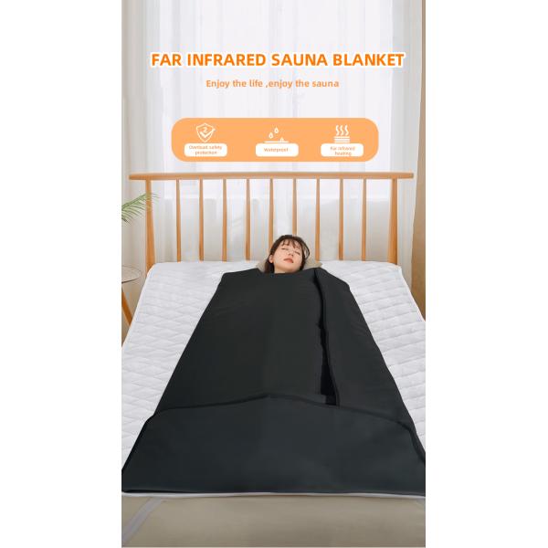 Водонепроницаемые черные велкро-нижеэмф инфракрасные саунные одеяла для бытовых косметических изделий