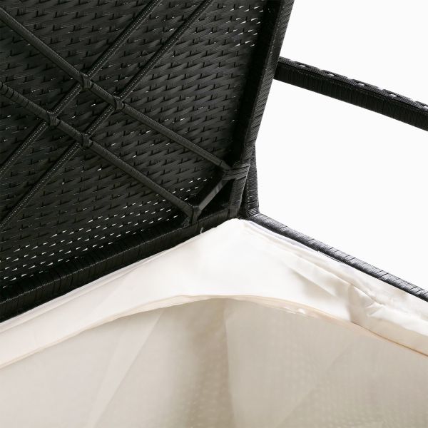 Garden Furniture Bistro Set Wicker Chair Hot Sale Iron Outdoor Rattan Seat Storage Function Chair Loveseat Storage