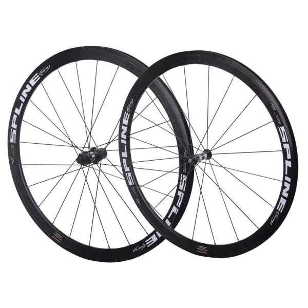 700C Black V Brake Wheelset 30mm Depth Aluminium Alloy Rim Clincher Carbon Wheelset