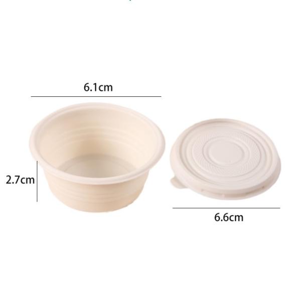 4OZ Disposable Cornstarch Tableware Seasoning Sauce Portion Cups With Lids