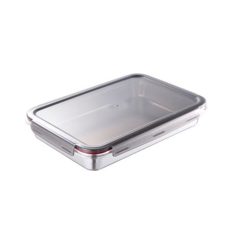 SS304 Contenant alimentaire en acier inoxydable 0,45 mm d'épaisseur avec couvercle verrouillable
