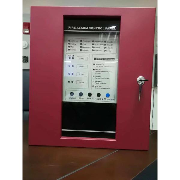 Conventional Fire Alarm Control Panel , 4 Zones Multi-Line Fire Alarm Control Panel