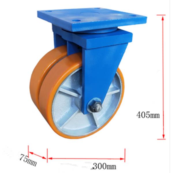 12 Tons Swivel Nylon Twin Wheel Heavy Duty Caster 12000kgs