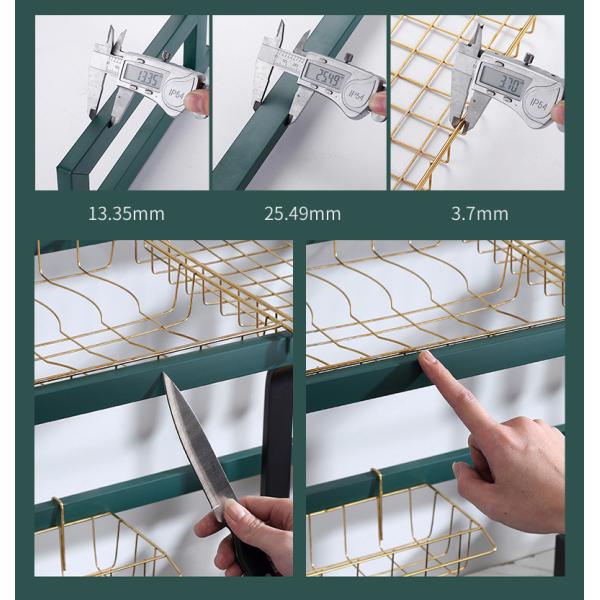 Green Gold Over The Sink Drying Rack Stainless Steel Material 850mm Width