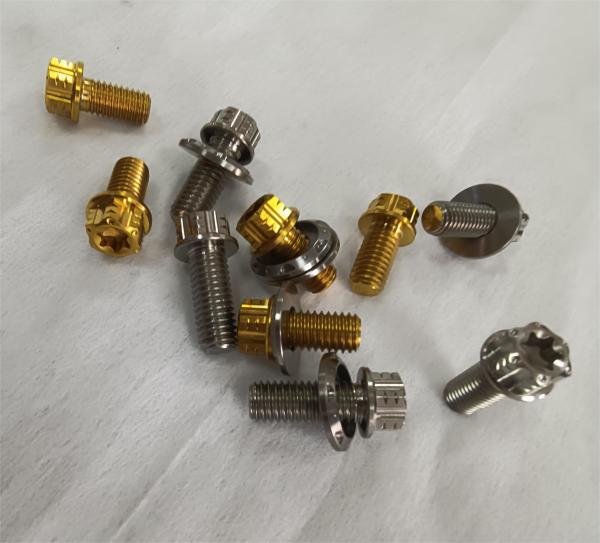 Titanium Fully Threaded Hex Socket Flange Bolt With Gr1 Gr5 Gr12 Customized
