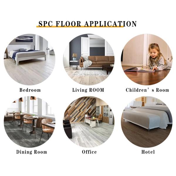 Домашнее убранство современный дизайн Внутренний водонепроницаемый пластиковый виниловый пол SPC