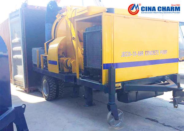 JBS40R Mobile Diesel Concrete Mixer Pump Big Capacity For Concrete Placing