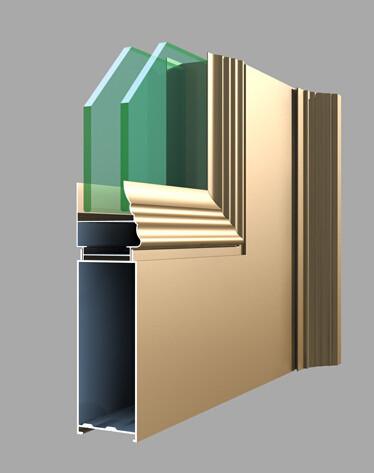 6000 Series  Aluminum Alloy Door Casement Door Aluminium Frame Profile