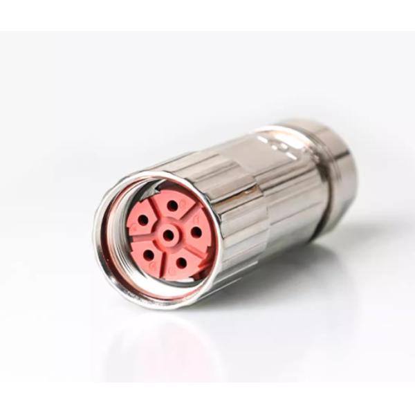 Siemens M23 Servo Power 6 Pin Connector 6FX2003-0LU30 Industrial Connector With Threaded Head