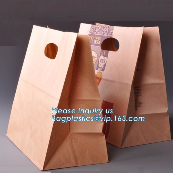 60gsm Oil-Proof Food Kraft Paper Packaging Bread Bag,food brown kraft paper bag