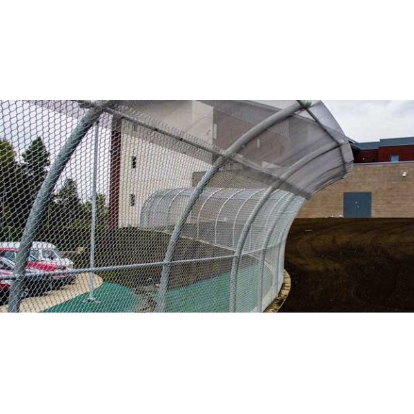 Durable Chain Link 60mm×60mm Metal Cyclone Fence For Commercial Industrial