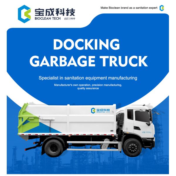 Docking Garbage Truck Efficient Municipal Waste Collection Vehicle