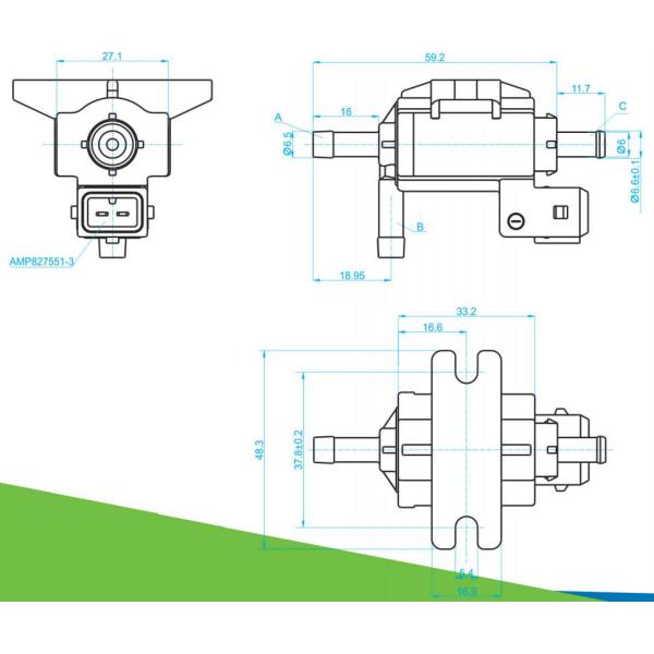 APC Turbo Boost Pressure Control Solenoid Valve 55557806 / 55577092 SAAB / Pierburg Type
