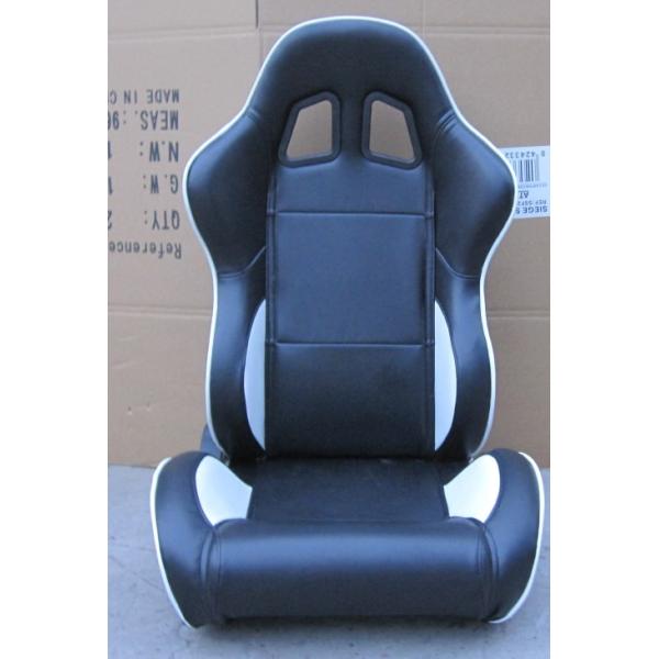 Black / White Custom Racing Seats Fully Reclinable 89 * 69 * 55 cm