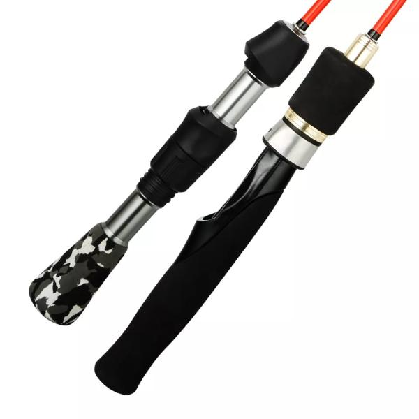Soft Tip/Hard Tip Carbon WinterIce Fishing Rod Ultralight Portable