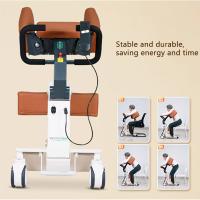 Electric Standing Lift Wheelchair for Rehabilitation Brown Leather