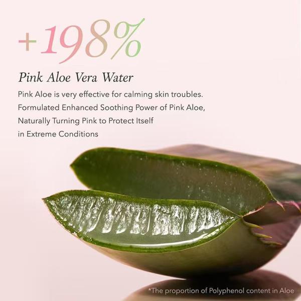Limpiador exfoliante facial de aloe rosa suave de marca privada, exfoliante, elimina el maquillaje a prueba de agua, protector solar y crema desmaquillante