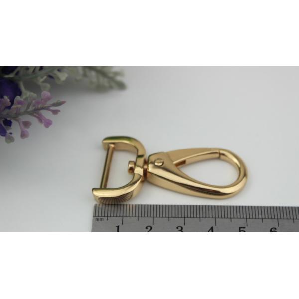 Durable nickel free 3 color zinc alloy metal 20 mm eye bolt d ring snap hook for handbag