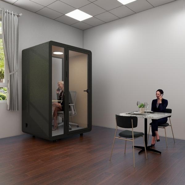 Cabine de bureau privée pour une personne, insonorisée, acoustique, pour les bureaux