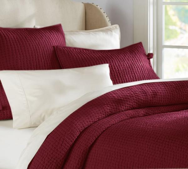 Comfortable Linen Cotton Quilt Sets , Home 3 Pcs Queen Size Quilt Sets