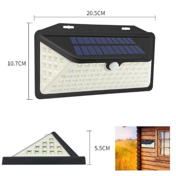 240V Motion Sensor Solar Powered LED Wall Light Wireless Outside Security Wall Lights