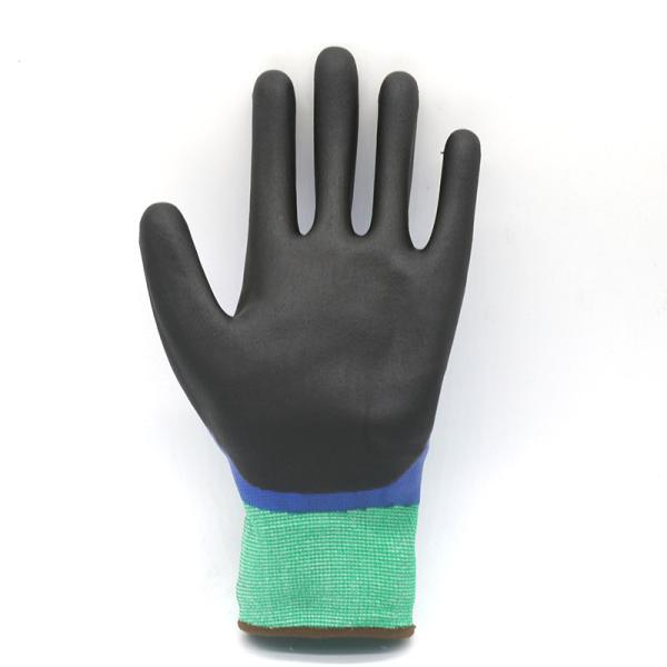 ZM 18 Gauge Cut Resistant Oil Resistant Working Gloves Smooth And Sandy Nitrile Coating Fishing Gloves