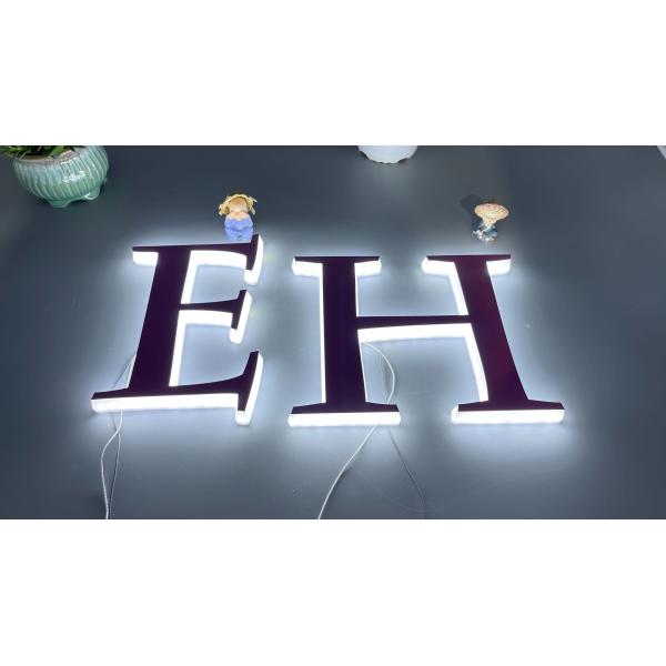 Led Gold Metal Letter Steel Signs Backlit Led Channel Letters Sign Gold Letter