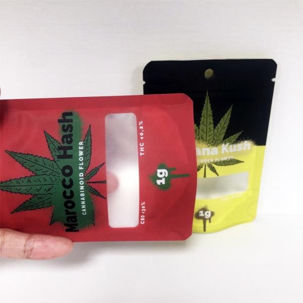 Заказный пакет для упаковки каннабиса для 1 грамма цветка CBD с ламинированными материалами
