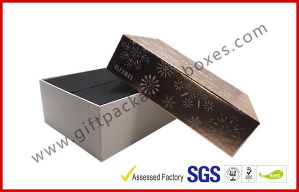 Christmas gift boxes for cosmetic sets , UV printing on foil paper