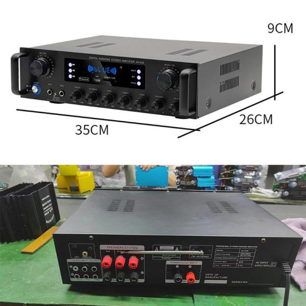 AV-628 Professional 5.1 Channel 600W Home Coaxial Subwoofer Amplifier High-Power Model BT Fiber Optic Receiver Cross-Border