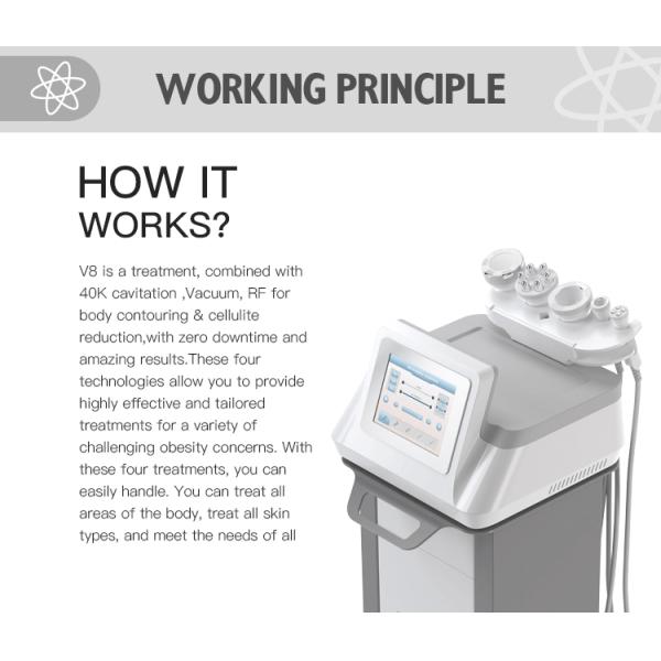 Vac Cavitation RF Vacuum Body Machine 800W 40k Fat Cavitation Machine